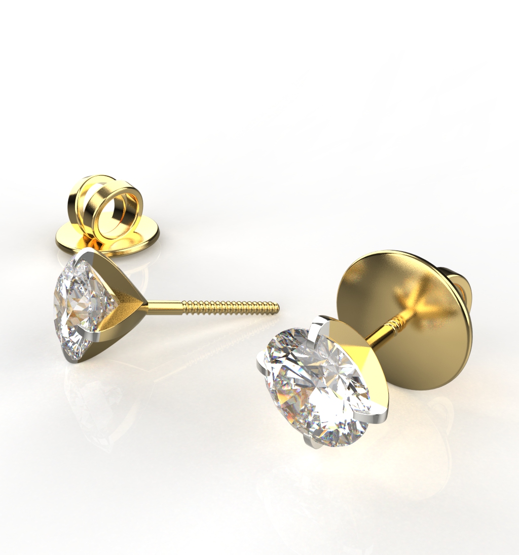 SINGLE STONE EARRINGS, 0.16ct, white gold 18K. Jewellery & Gemstones - Ear  studs - Auctionet