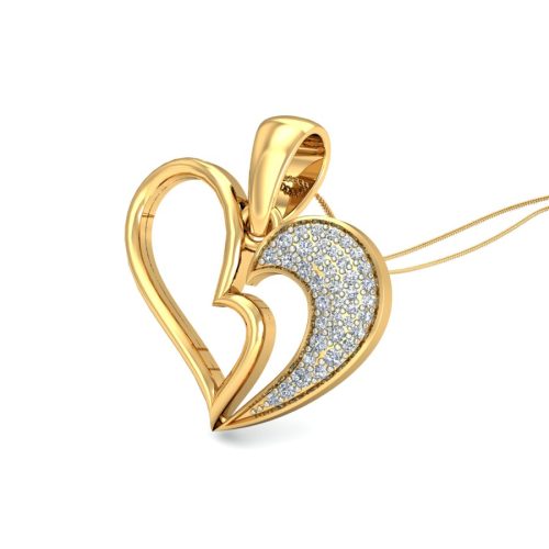 18k Gold Brilliance Diamond Heart Pendant