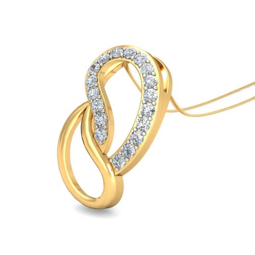 18k Gold Dazzling Diamond Pendant