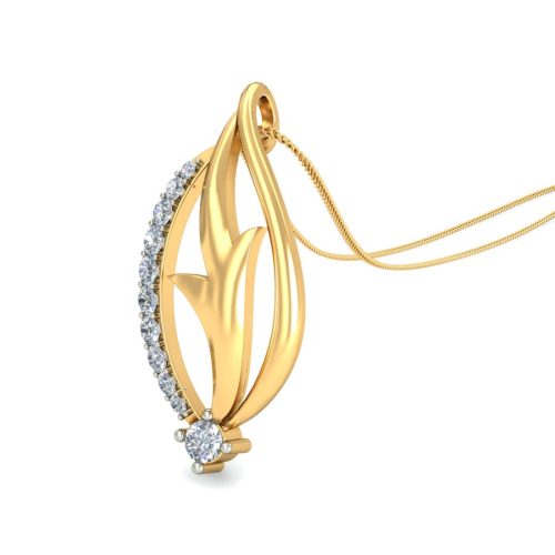 18k Gold Vogue Diamond Pendant