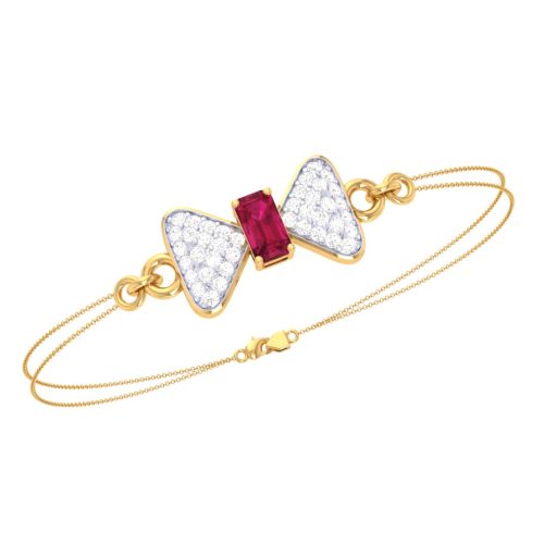 Ruby Gold Diamonds Bracelet