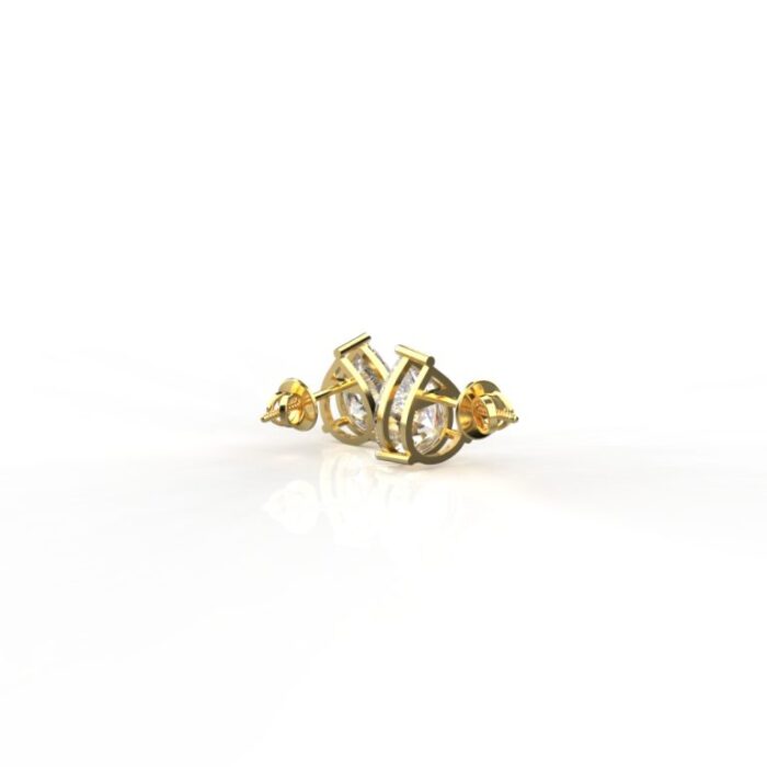 Pear Moissanite Stud