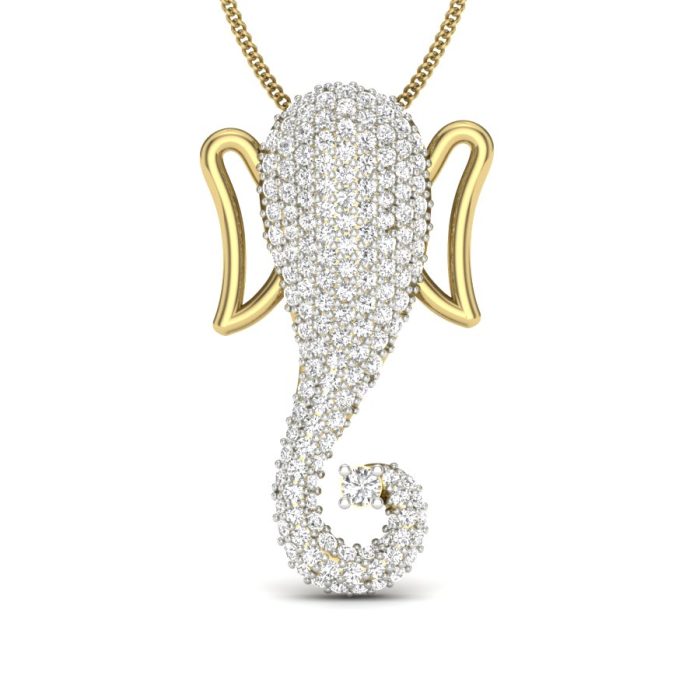 Lord Ganesha Diamond Pendant