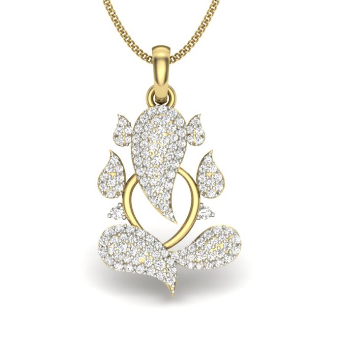 Lord Ganesha Diamond Pendant